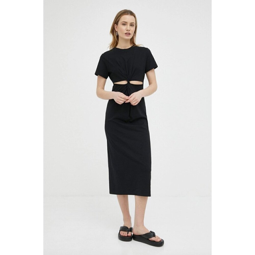 Birgitte Herskind Zach T Shirt Midi Dress Black Womens Size Medium